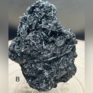 14oz Black Druzy Tourmaline Specimen Cluster